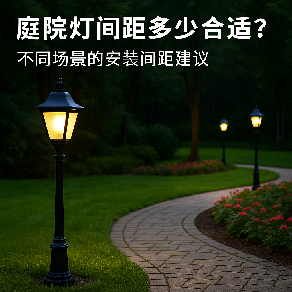 庭院燈間距多少合適？不同場景的安裝間距建議